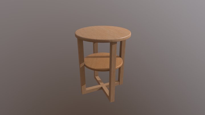 Side Circle Table 3D Model