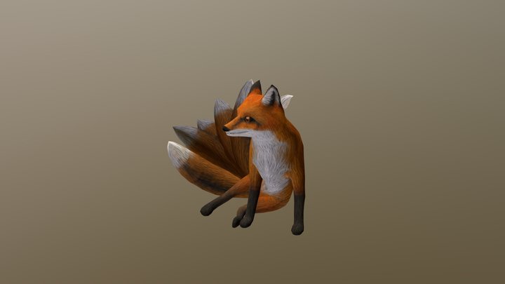 Kitsune Fox 3D Model