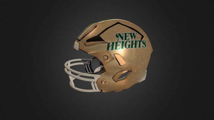 New Heights Football Helmet 3D Model