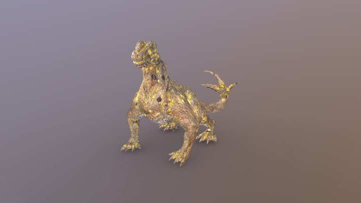 Komodo Dragon Sculpture 3D Model