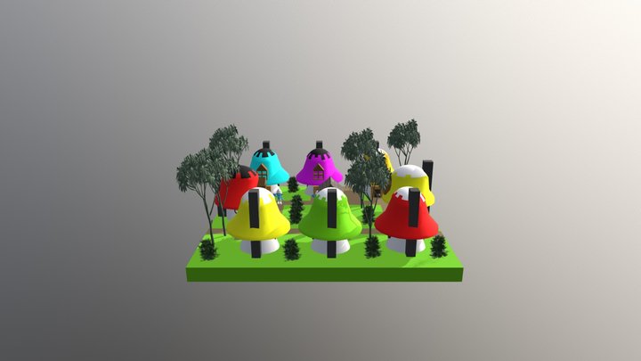 Smurf Village (Final Diorama) 3D Model