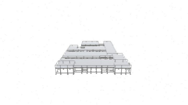 HOSPITAL BRASIL NOVO - EST -  BLOCOS PRINCIPAIS 3D Model