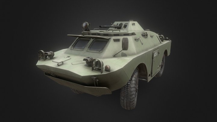 BRDM 2 armored reconnaissance vehicle 3D Model