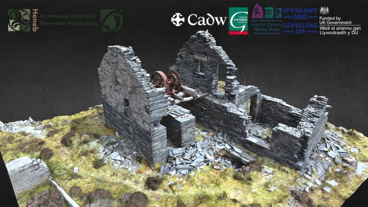 Chwarel Diffwys Llawr 6 Ty Troellog 3D Model