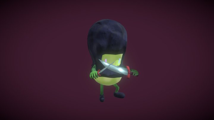 Bean Rogue, Nightbean (low poly) 3D Model