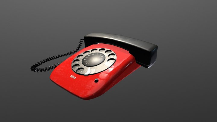 Vintage Rotary Dial Telephone 3D Model