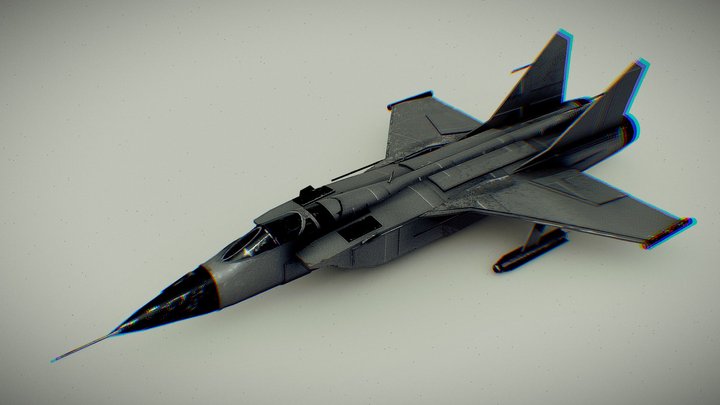 MiG-31 Soviet Interceptor Jet 3D Model