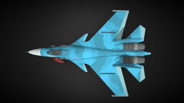 SU-33 + Cockpit 3D Model