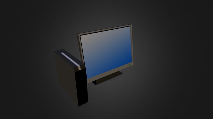 Low Poly Computer 3D Model