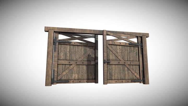 Wood Gate Lowpoly – Modello 3D gratuito STL