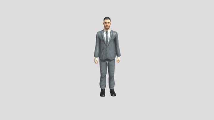 business_man_-_low_polygon_game_character 3D Model