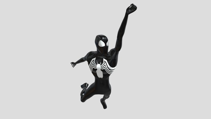 Spiderman in the black suite 3D Model