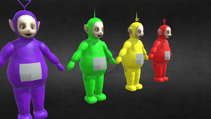 Slendytubbies Teletubbies pack 3D Model