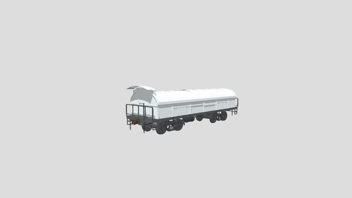 Enclosed Freight Car (Openable Roof) 3D Model