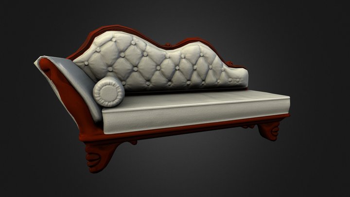 Victorian Chaise Lounge 3D Model
