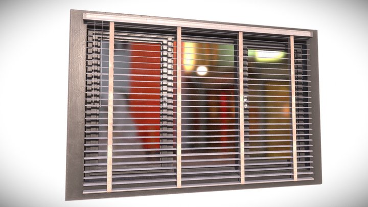 Window And Blinds 1950s style 3D Model