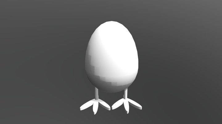 The Egg With Legs 3D Model