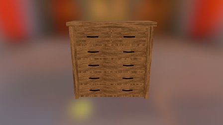 Chest Of 6 Drawers 3D Model