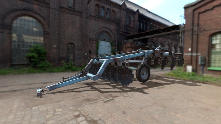 Disk Harrow BDFP-2.4 (Rusty) 3D Model