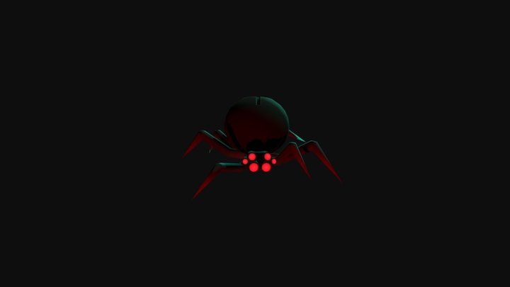 Spider-Bomb Robot Monster 3D Model