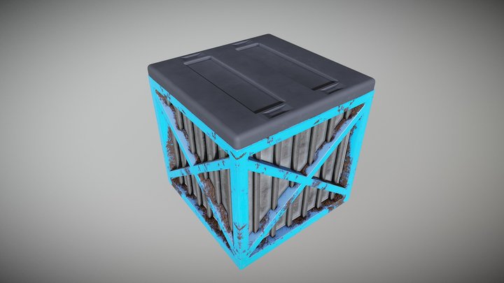 Futuristic Crate 3D Model