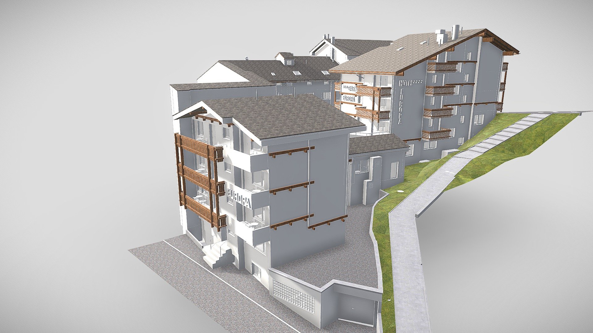 Saas-Fee,Hotel Europa - 3D model by HMQ AG (@hmqasia) [06792ff] - Sketchfab