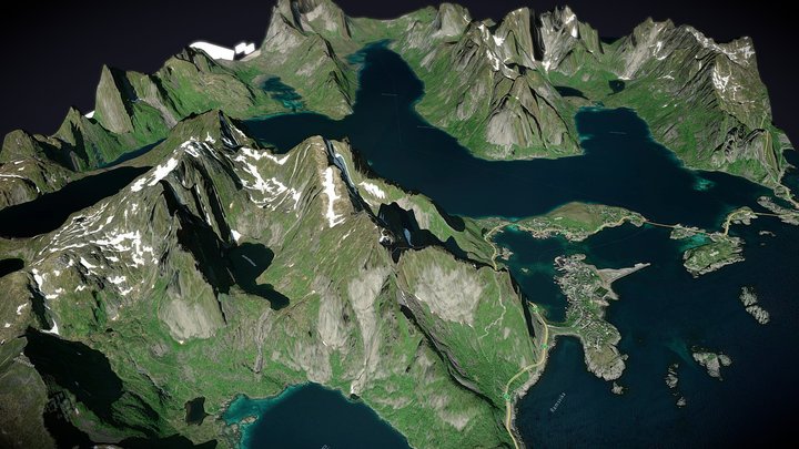 Reine, Norge 3D Model