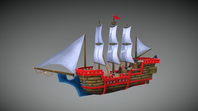 Frigate 3D Model