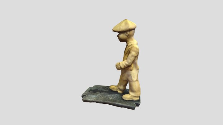 Light Beige Newsboy Figurine浅米色报童小雕像 – Kostenloses 3D-Modell STL