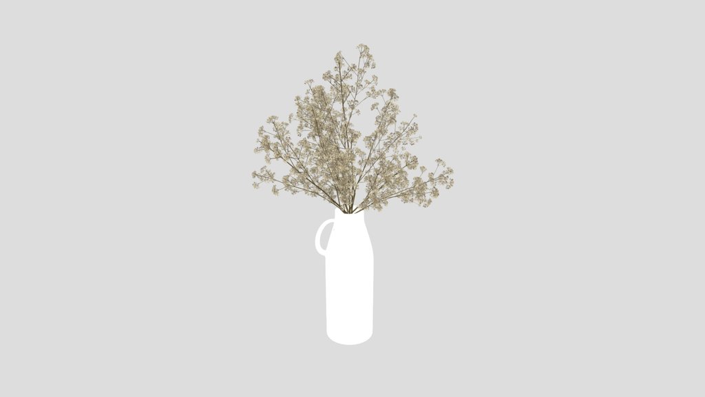 Ceramic Vase With Dried Flowers