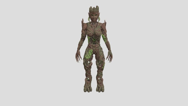 Female Tree Creature 3D Model