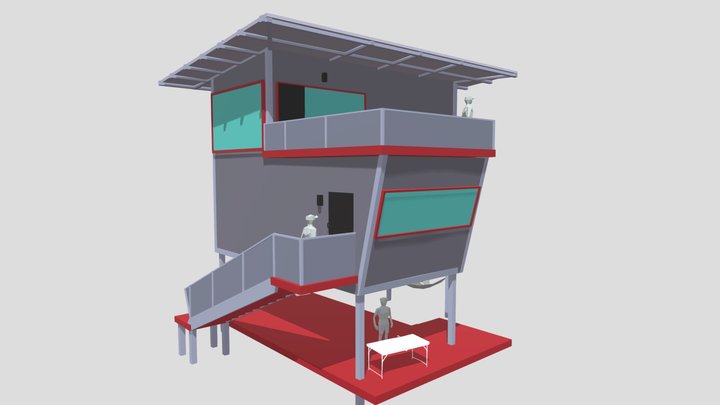 Forest Loner - House model 3D Model