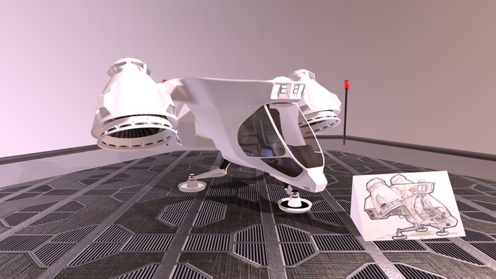 heli_jet_alien 3D Model