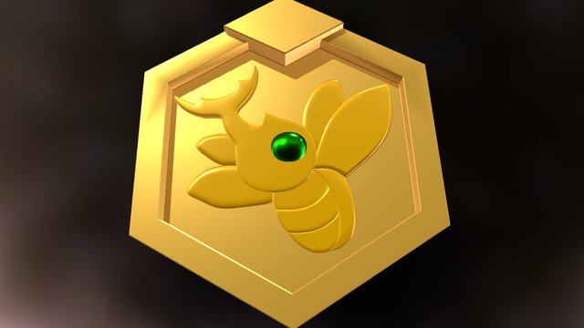 Metabee Kabuto Medal from Medabots 3D Model