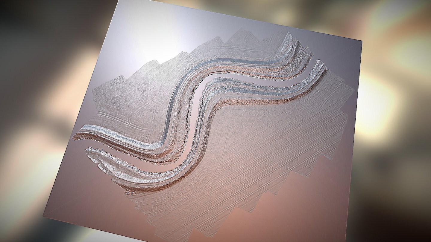 Riveraltslicedanddiced Simplified 3d Mesh