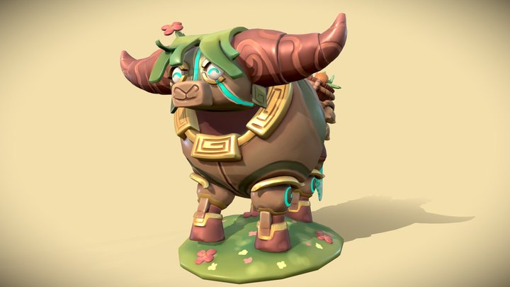 Moli, the friendly robot cow 3D Model
