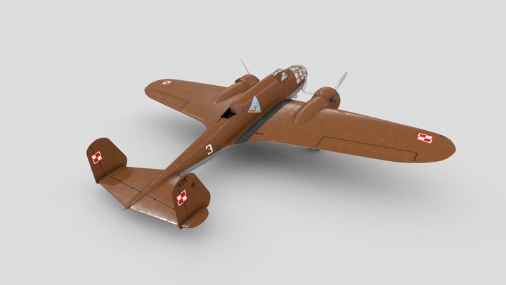 PZL.37 Łoś 3D Model