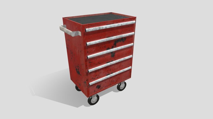 Drawer Tool Cart 3D Model