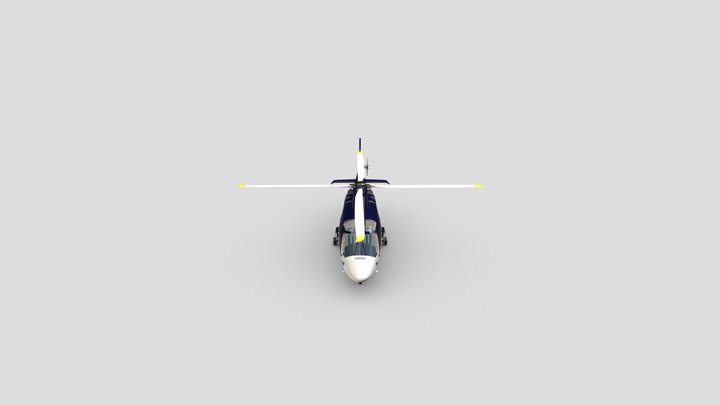 AW109 - White Swoosh 01 3D Model