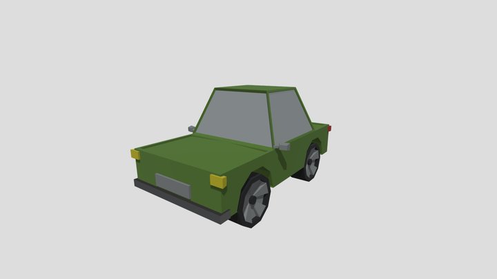 Low Poly Car 3D Model