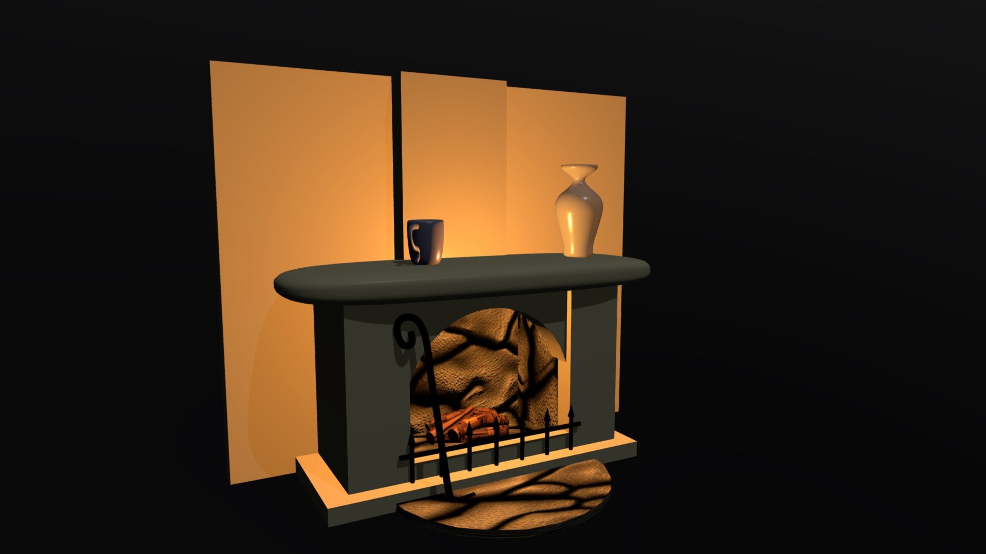 Cosy_fireplace - Download Free 3D model by AVZ (@micropalaeontology ...