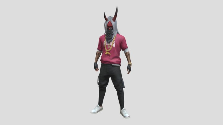 Free-fire-samurai-x-hiphop-3d-model 3D Model