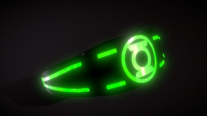 Green Lantern Ring Smart Version 3D Model