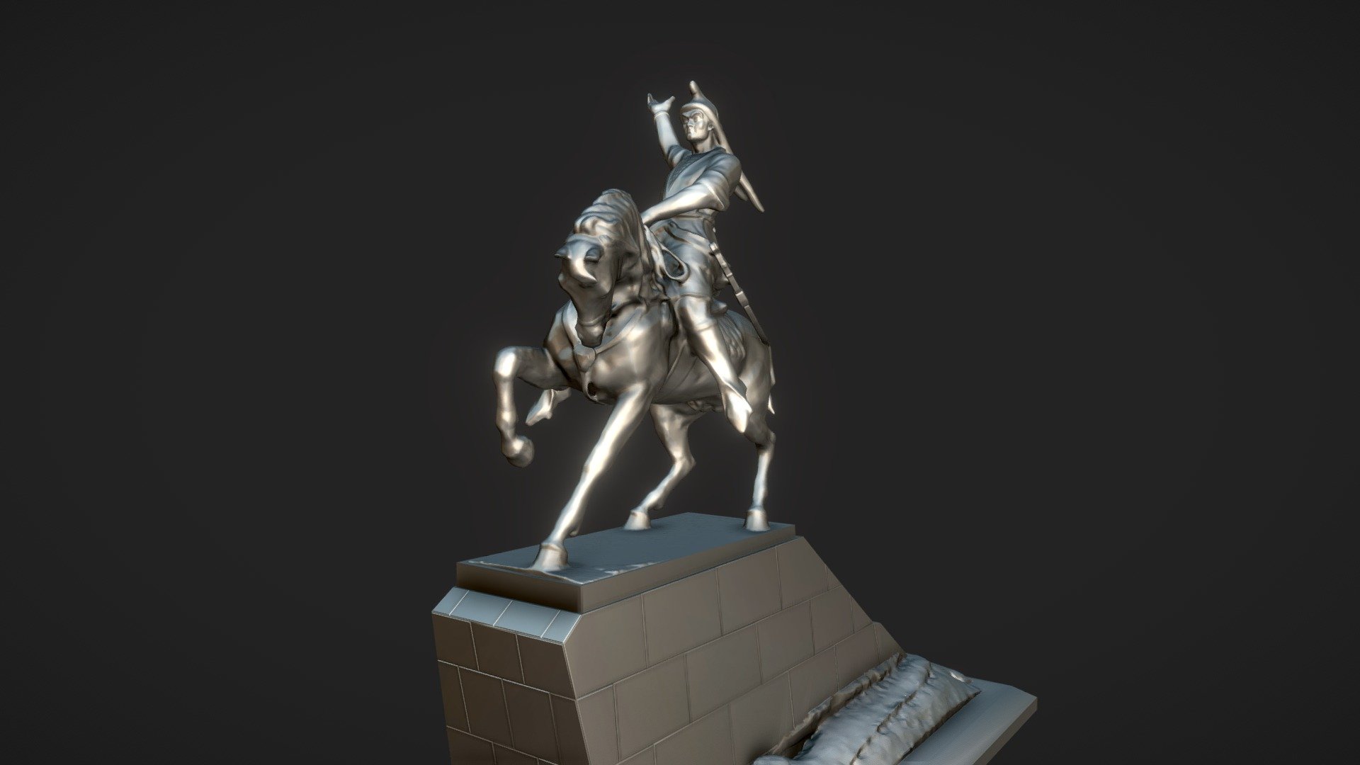 The monument to Salavat / Памятник Салавату — Sketchfab embed 3D viewer