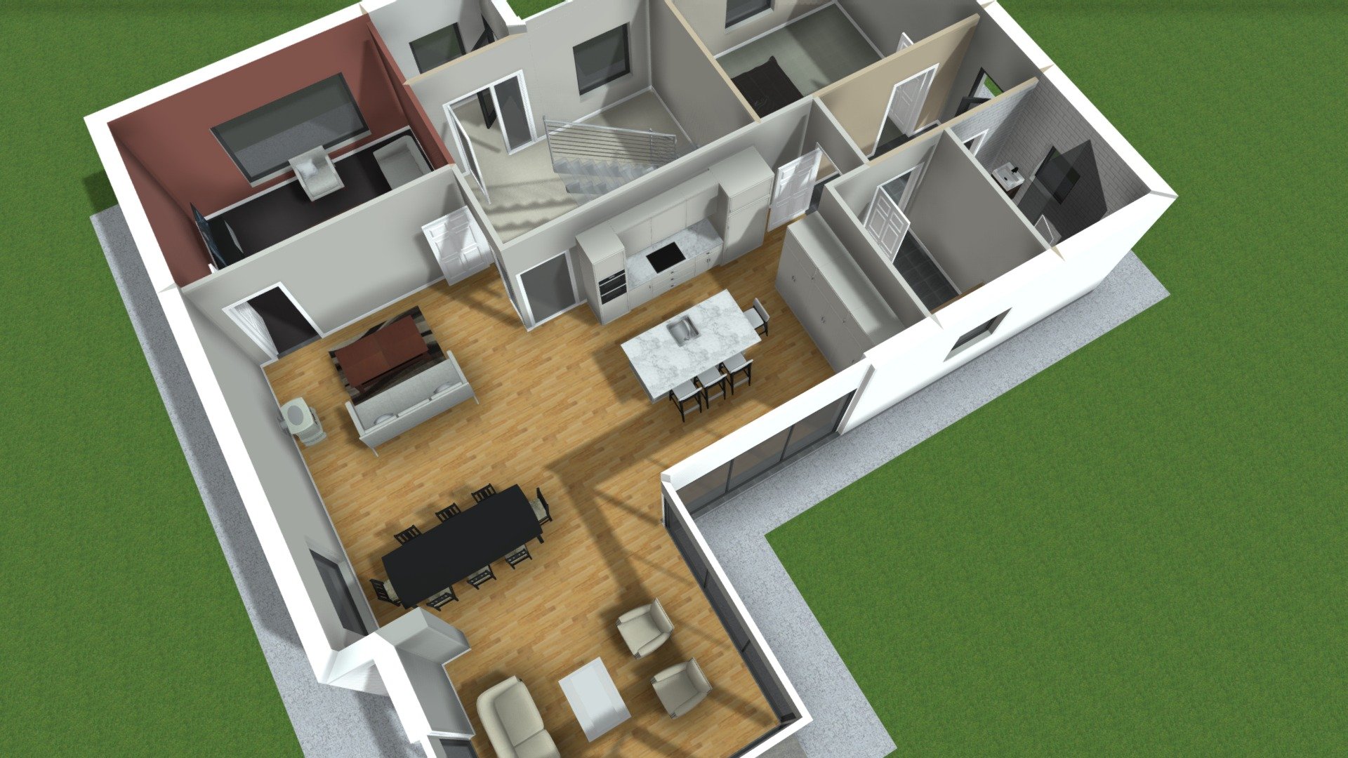 Farren House - Grd Floor Plan - 3D model by Virtual Teic (@dyb ...