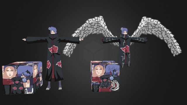 Low Polygon Anime 3D Model