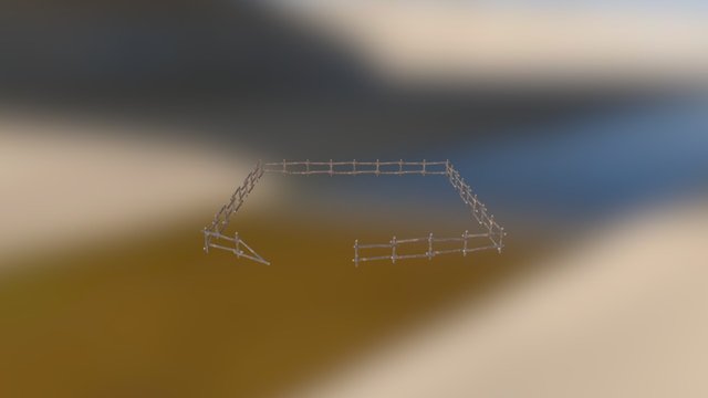 Fence for Game Scene 3D Model
