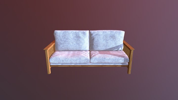 3D Sofa video game asset 3D Model