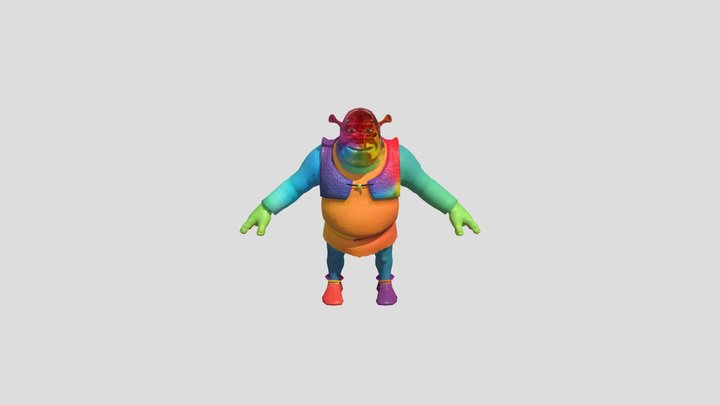 raimbow Shrek 3D Model