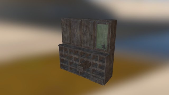 Skab Collapsed 3D Model